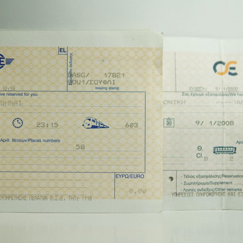 OSE tickets used 2007/2008