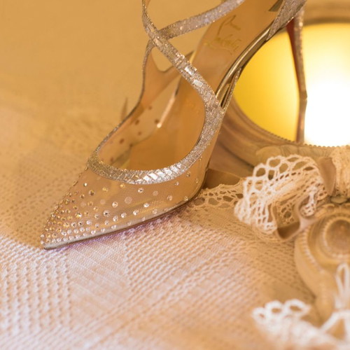 Christian Louboutin Follies Twistissima Strass pumps used, size 37.5