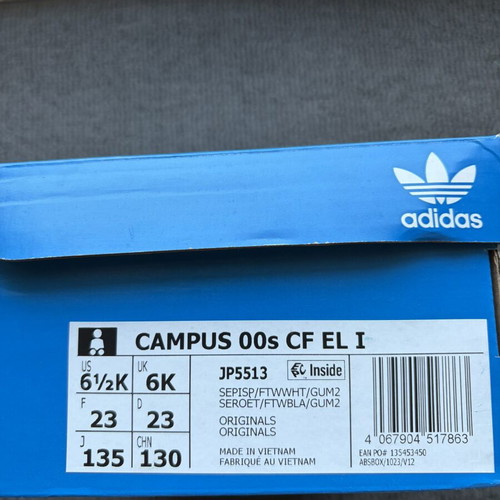 Adidas Campus 00s kids pink sneakers size 23