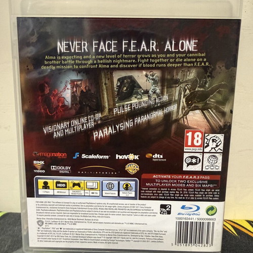 F.E.A.R. PlayStation 3 game used, rare first in series