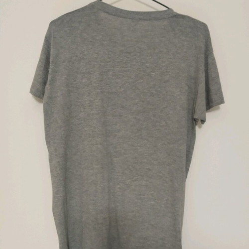 Grey t-shirt with metallic gecko print, like new, size small