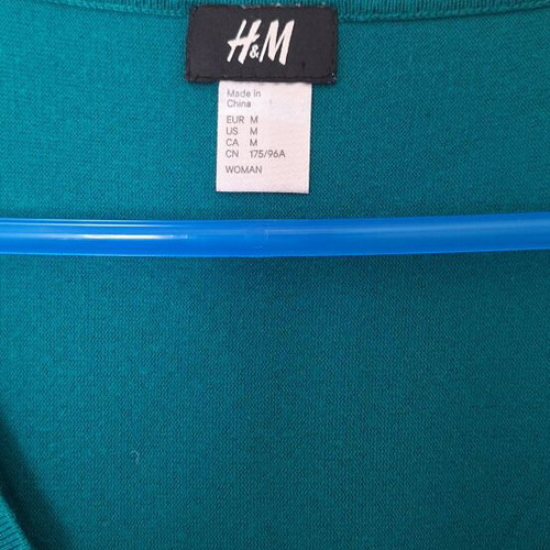 H&M women's blouse like new, green, size M