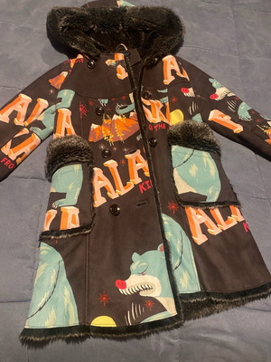 Custo Barcelona women's coat like new, brown multicolor