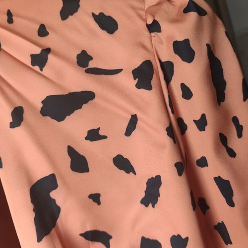 Satin top N.Large new, black and orange
