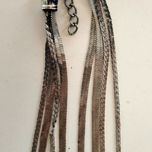 Layered necklace silver tone, like new, 40 cm