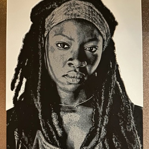 The Walking Dead Michonne plastic canvas new