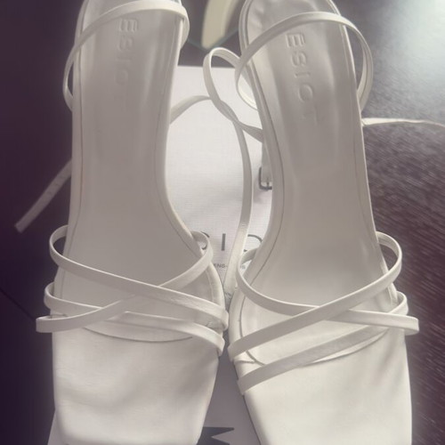 Esiot white sandals new, ideal for weddings, size 38