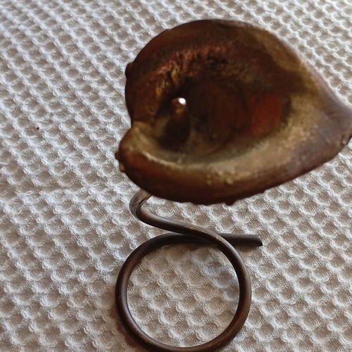 Vintage brass calla lily candleholder