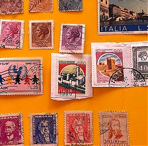 Παλαιά γραμματόσημα,Ιταλία,Βραζιλια (μαζί)