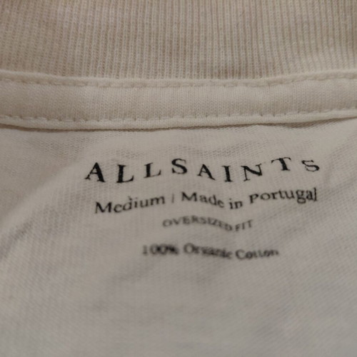 All Saints Underground White Shirt Size L Oversized Fit Excellent Condition