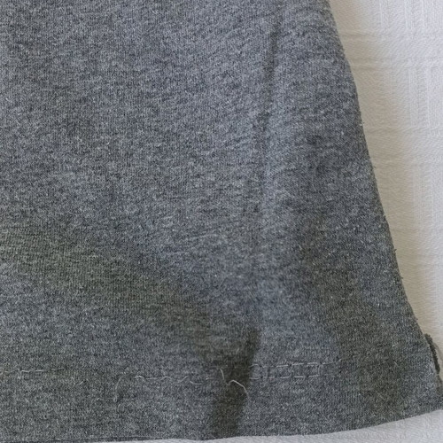 Women's mako t-shirt used, gray, size large with side tears