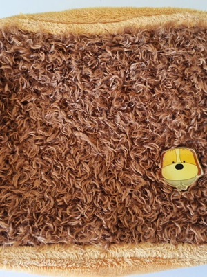 Maggio large plush toiletry bag with dog pin