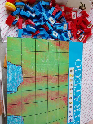 Stratego and Chase board game, incomplete for parts