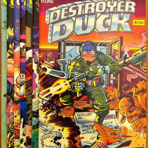 Destroyer Duck comic pack issues 1-7 used, ECLIPSE COMICS