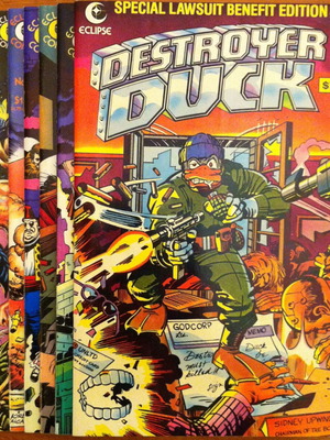 Destroyer Duck comic pack issues 1-7 used, ECLIPSE COMICS