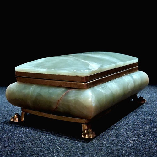 Vintage μπιζουτιέρα green onyx σαν καινούργιο