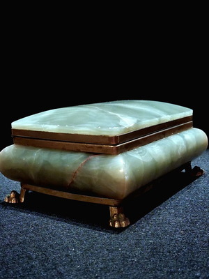 Vintage μπιζουτιέρα green onyx σαν καινούργιο