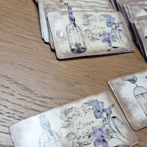 Thin vintage magnets for bombonieres, pack of 120, new