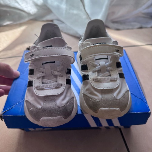 Adidas Country XLG shoes size 24 like new, white with black stripes