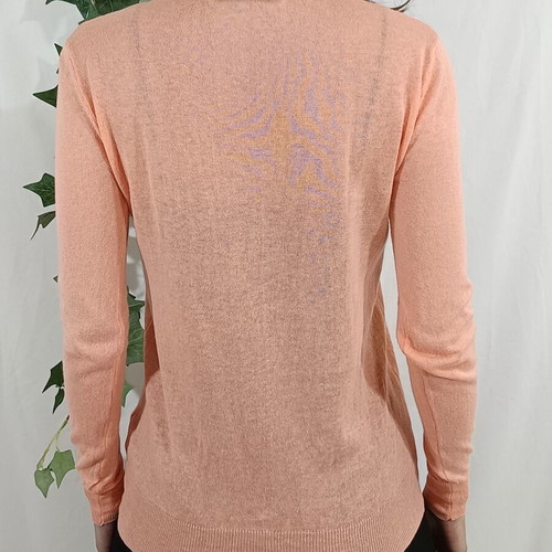 Gondola Blu knit salmon linen-cotton cardigan like new