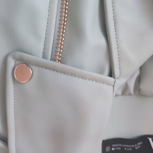 Zara leatherette jacket new with gold details, size L