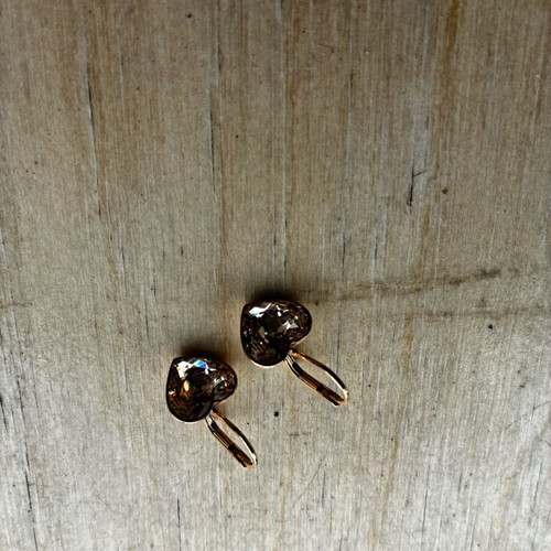 Swarovski earrings beige, like new with Swarovski stamp