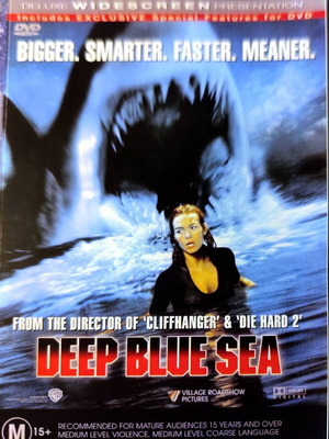 Deep Blue Sea DVD μεταχειρισμένο, περιπέτεια, θρίλερ, υπότιτλοι
