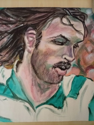 Georgios Samaras painting on canvas, like new, 46x40 cm