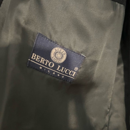 Berto Lucci Long Men's Coat New No56 XL Black