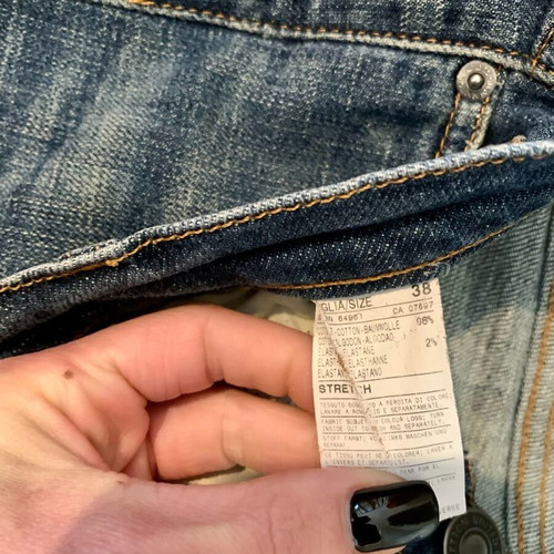 Benetton cropped jean like new, size 38, blue