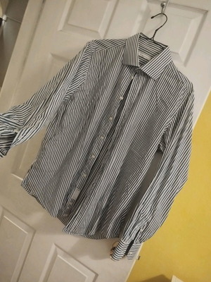 Camicissima striped shirt used, white and blue, size L