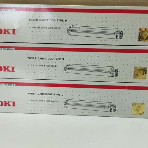 Γνήσια Toner OKI Type 9, πακέτο 3 τεμαχίων, καινούργιο