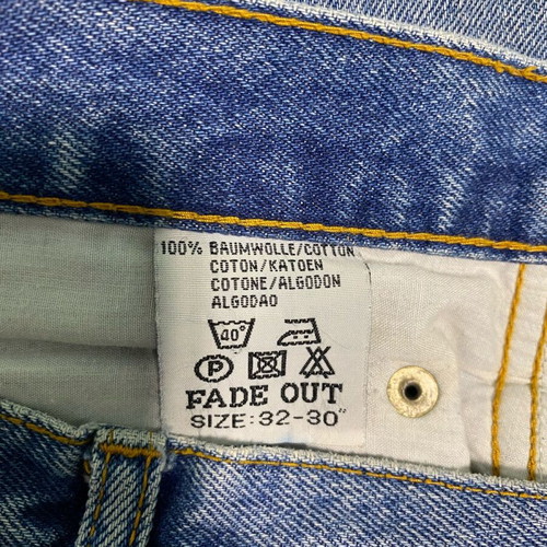 Women's high-waisted vintage jeans used, blue, size L