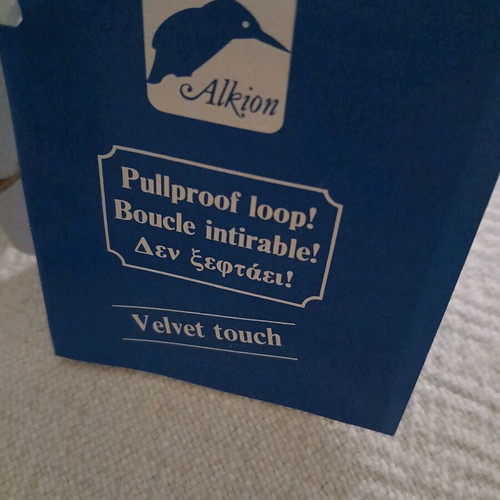 Alkion Large Bathrobe new cotton white with blue details