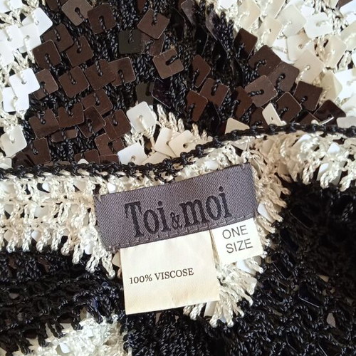 Toi&Moi blouse like new, one size, black and white, 100% viscose