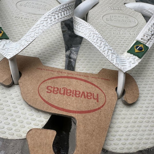 Havaianas slippers new, size 36, white and green