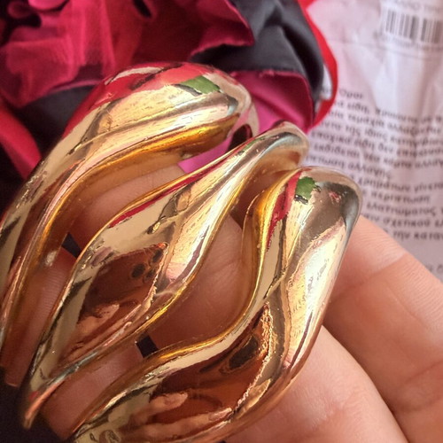 Anna Maria Mazaraki Gold Triple Cuff Bracelet new with packaging