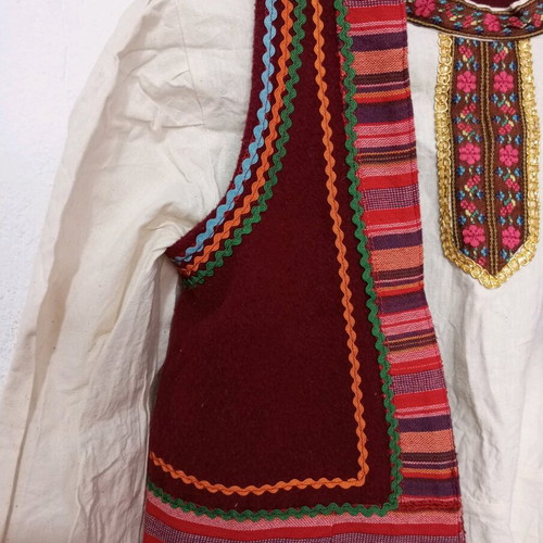 Macedonian traditional costume used, three-piece, small size