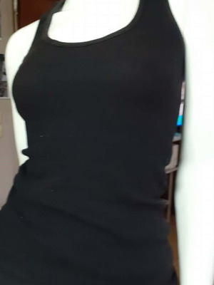 Sports Style Blouse like new, elastic, one size, black and beige