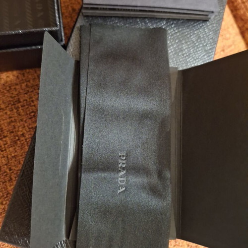 Prada glasses case black with cleaning cloth like new
