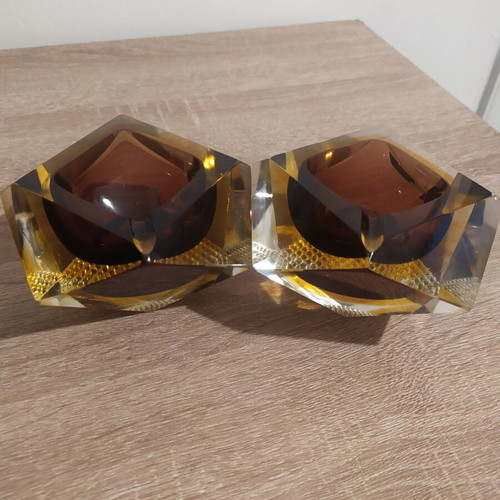 Murano ashtrays from the 1970s, set of 2