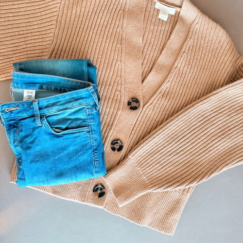 H&M women's set like new, size S, beige and blue