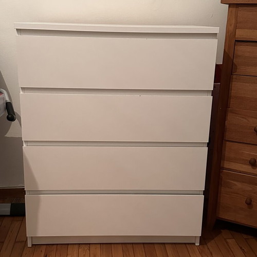 IKEA white chest of drawers with 4 drawers