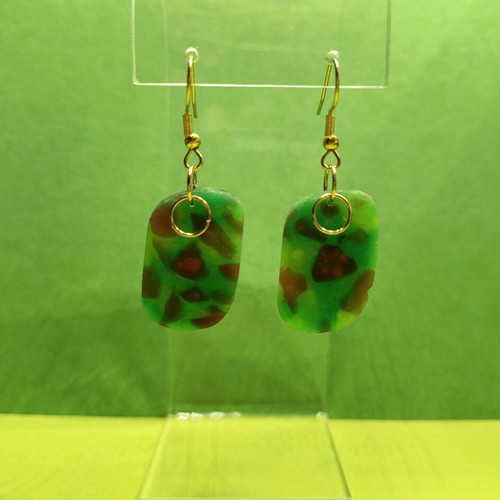 Handmade polymer clay dangle earrings new with stainless steel fasteners