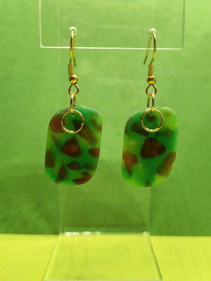 Handmade polymer clay dangle earrings new with stainless steel fasteners