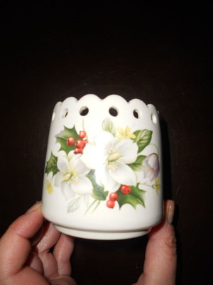 Ceramic candle container Price's Candles used, vintage decorative item