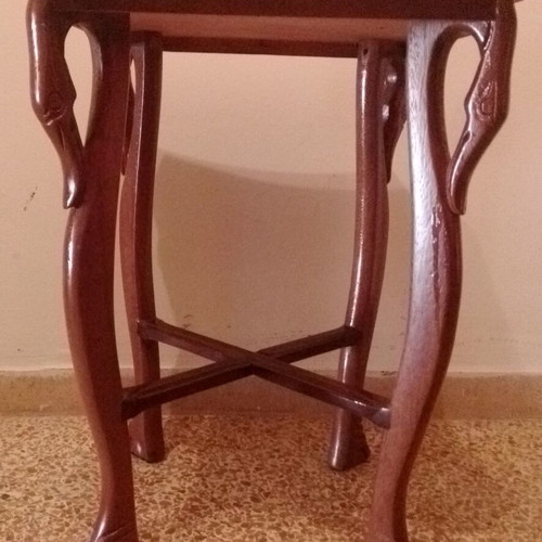 Wooden carved vintage coffee table used