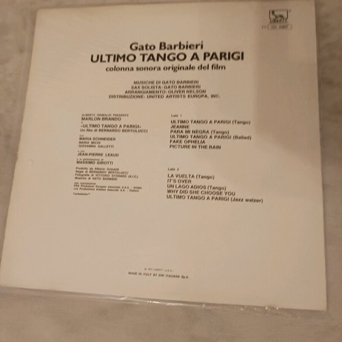 Lp Last Tango In Paris like new Italian edition 1972