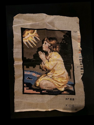 Handmade vintage embroidery 1970s like new