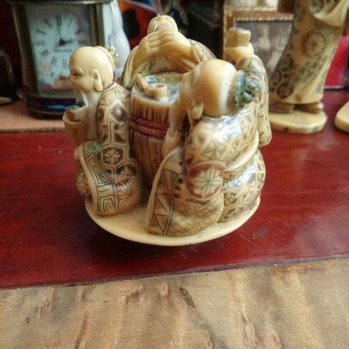 Japanese culture collection used, handmade sculptures